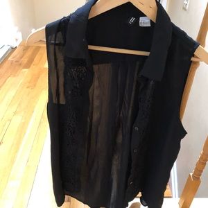 DIVIDED black sheer top from H&M